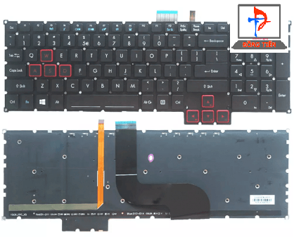 Keyboard Acer Predator 17 G9-791 G9-791-735A G9-791-79Y3, Có LED ( Đen Xanh)